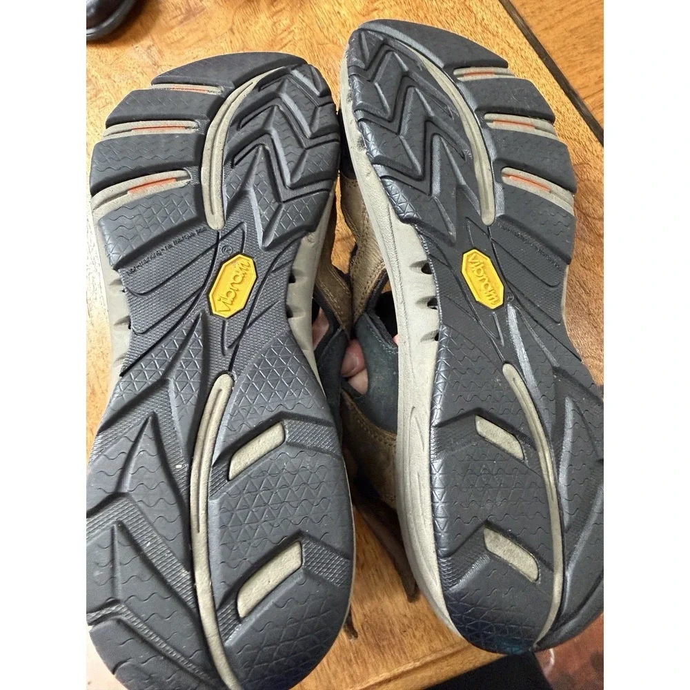 Merrell Men's Cambrian Strap Dark Earth Hiking Water Sandals Leather Adjustable